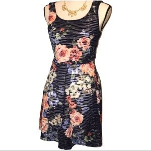 Trixxi peekaboo back fit/flare dress